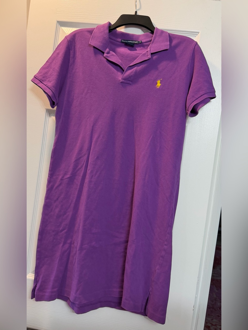 Ralph Lauren Sport Purple Polo Dress with Yellow Pony